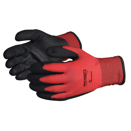 Gants doubl&eacute;s pour l'hiver Dexterity, 8/Moyen, R&ecirc;vetement PVC, Calibre 15, Enveloppe en Nylon Solutions industrielles ALPHA