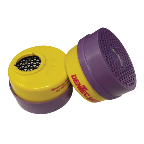 Cartouche pour respirateur, Combinaison cartouche et filtre contre les particules pour gaz/vapeurs, Gaz acide/Vapeur organique/Filtre P100 Solutions industrielles ALPHA