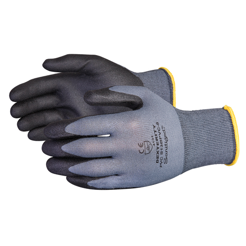 Gants enduits Dexterity, 11/2T-Grand, R&ecirc;vetement PVC, Calibre 13, Enveloppe en Nylon Solutions industrielles ALPHA