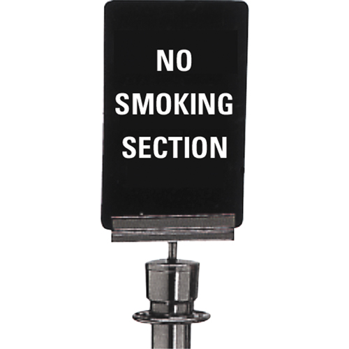Enseigne de contr&ocirc;le des foules  No Smoking , 11" x 7", Plastique, Anglais Solutions industrielles ALPHA