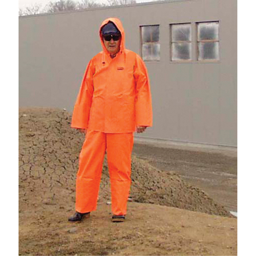 V&ecirc;tements imperm&eacute;ables Hurricane ignifuges et r&eacute;sistants &agrave; l'huile, v&ecirc;tements imperm&eacute;ables, 4T-Grand, Orange haute visibilit&eacute; Solutions industrielles ALPHA