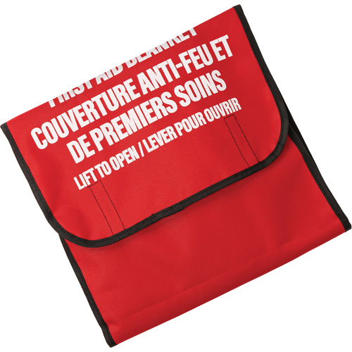 Couverture anti-feu avec sac de nylon Dynamic, Laine, 60" lo x 71" la Solutions industrielles ALPHA