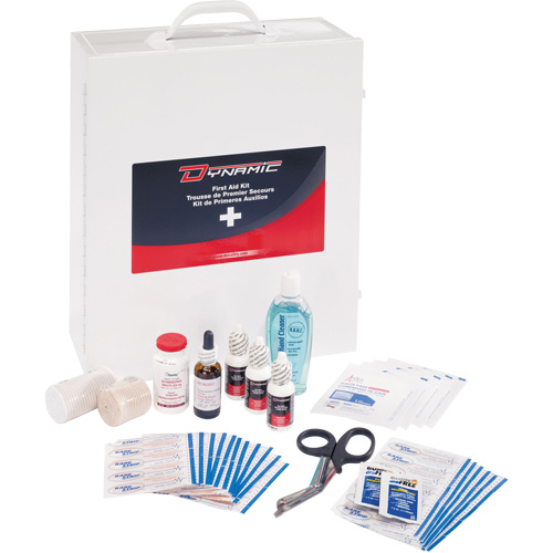 Trousse de premiers soins industrielle pour usage g&eacute;n&eacute;ral Dynamic, Dispositif m&eacute;dical Classe 1, Boîte en m&eacute;tal Solutions industrielles ALPHA