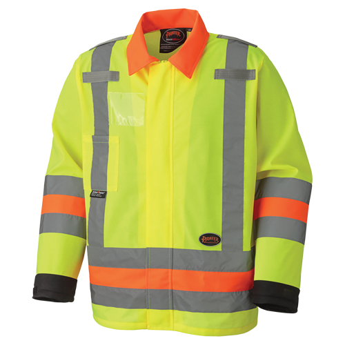 6007 Veste de s&eacute;curit&eacute; routi&egrave;re respirante, Polyester, Jaune lime haute visibilit&eacute;, T-petit Solutions industrielles ALPHA