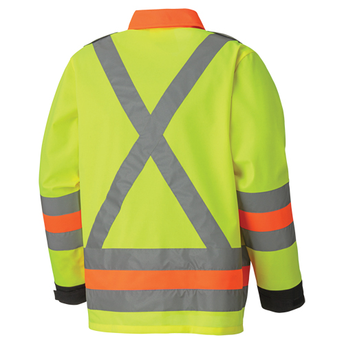 6007 Veste de s&eacute;curit&eacute; routi&egrave;re respirante, Polyester, Jaune lime haute visibilit&eacute;, T-petit Solutions industrielles ALPHA