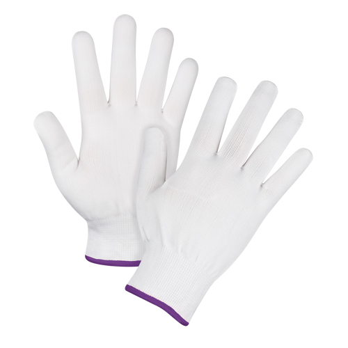 Seamless String Knit Gloves, Polyester, 15 Gauge, Ladies/X-Small Solutions industrielles ALPHA