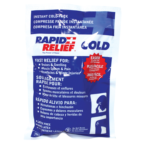 Rapid Relief&reg; Instant Chill Pack, Cold, Single Use, 5" x 9" Solutions industrielles ALPHA