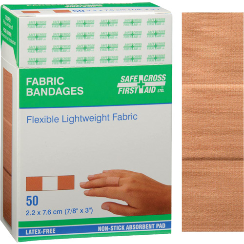 Bandages, Rectangulaire/carr&eacute;e, 3", Tissu, Non st&eacute;rile Solutions industrielles ALPHA
