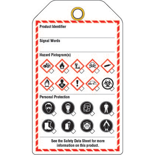 &eacute;tiquettes pour le milieu de travail, Papier cartonn&eacute;, 3-3/8" la x 5-3/4" h, Anglais Solutions industrielles ALPHA