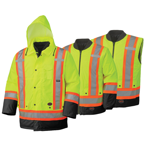 5021BB Parka 6-en-1, Jaune lime haute visibilit&eacute;, 2T-petit Solutions industrielles ALPHA