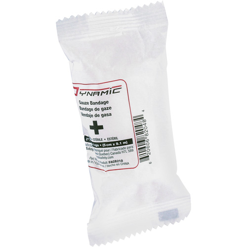Bandages de gaze Dynamic, Rouleau, 30' lo x 2" la, St&eacute;rile, Dispositif m&eacute;dical Classe 1 Solutions industrielles ALPHA