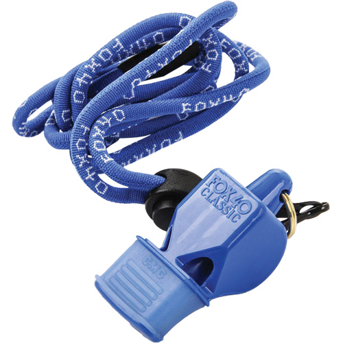 Sifflet classique bleu avec longe Solutions industrielles ALPHA