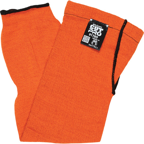 Manches Memphis avec trou pour le pouce, Kevlar, 18", ASTM ANSI niveau A5, Orange Solutions industrielles ALPHA