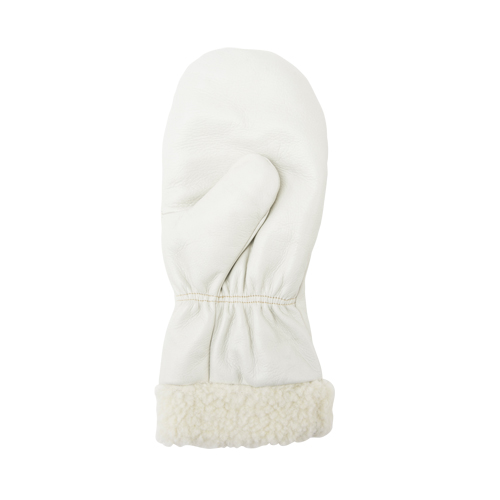 Mitaines d'hiver en cuir fleur de premi&egrave;re qualit&eacute; doubl&eacute;es de boa, Taille Grand, Mitaine Solutions industrielles ALPHA