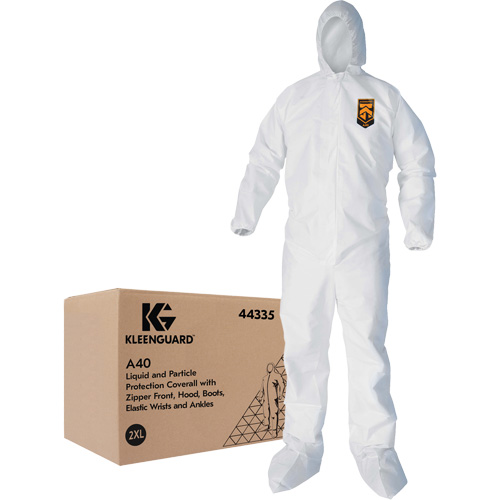 Kleenguard A40 Coveralls, 2X-Large, White, Microporous Solutions industrielles ALPHA