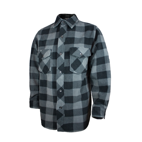 Chemise &agrave; carreaux en molleton solaire, Hommes, Grand, Gris Solutions industrielles ALPHA