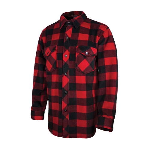 Plaid Solar Fleece Shirt, Men's, Large, Red Solutions industrielles ALPHA