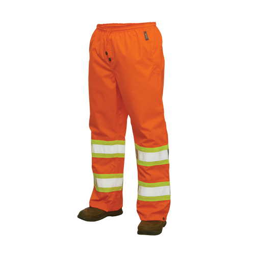300D Safety Rain Pant, Polyester, Large, High Visibility Orange Solutions industrielles ALPHA