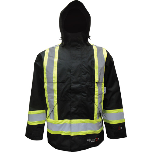 Manteau isol&eacute;, Polyester/Polyur&eacute;thane, Noir, Petit Solutions industrielles ALPHA