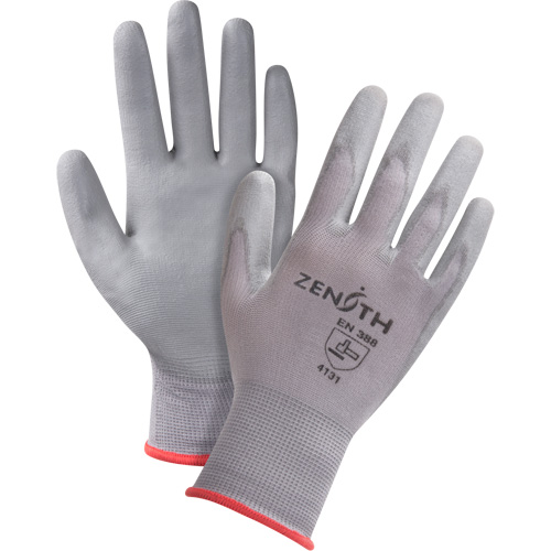 Gants en nylon enduits de polyur&eacute;thane sans DMF, 7/Petit, R&ecirc;vetement Polyur&eacute;thane, Calibre 15, Enveloppe en Nylon Solutions industrielles ALPHA