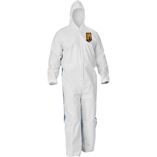 Combinaisons avec dos respirant Kleenguard A40, Grand, Bleu/Blanc, Microporeux/SMS Solutions industrielles ALPHA