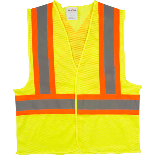 Veste de s&eacute;curit&eacute; pour la circulation, Jaune lime haute visibilit&eacute;, Moyen, Polyester Solutions industrielles ALPHA