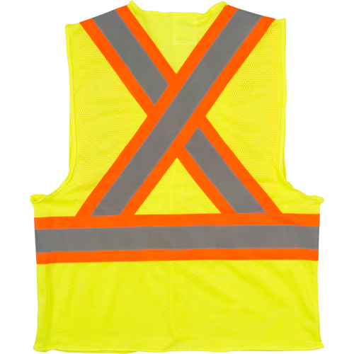 Veste de s&eacute;curit&eacute; pour la circulation, Jaune lime haute visibilit&eacute;, Moyen, Polyester Solutions industrielles ALPHA