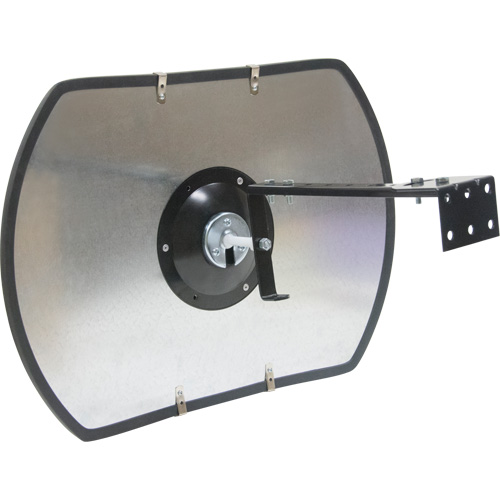 Miroir convexe rectangulaire/rond avec support, 20" h x 30" la, Int&eacute;rieur/Ext&eacute;rieur Solutions industrielles ALPHA