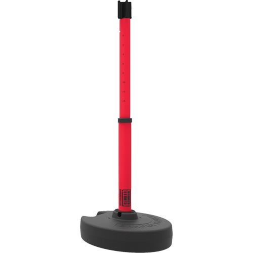 Base pour montant de barri&egrave;re PLUS, Hauteur de 42", Rouge Solutions industrielles ALPHA