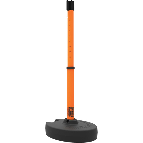 Base pour montant de barri&egrave;re PLUS, Hauteur de 42", Orange Solutions industrielles ALPHA