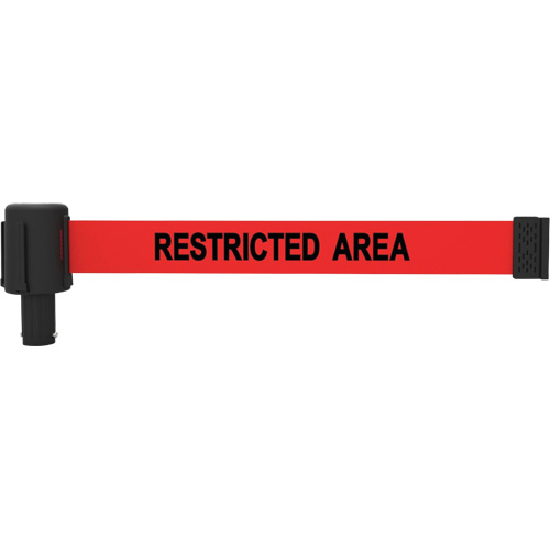 Cassette de banni&egrave;re PLUS, Restricted Area, 15', Ruban Rouge Solutions industrielles ALPHA