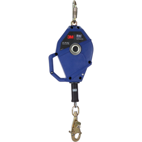 Cordage de s&eacute;curit&eacute; autor&eacute;tractable avec verrouillage intelligent, 30', Acier galvanis&eacute;, Pivotant Solutions industrielles ALPHA