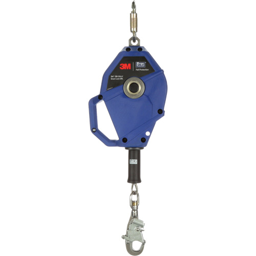 Cordage de s&eacute;curit&eacute; autor&eacute;tractable avec verrouillage intelligent, 20', Acier inoxydable, Pivotant Solutions industrielles ALPHA