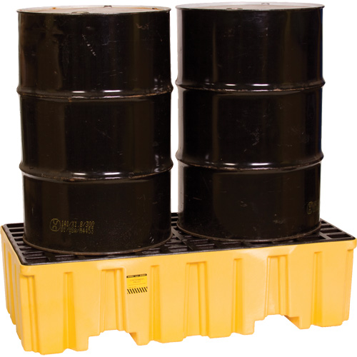 Spill Containment Pallet, 66 US gal. Spill Capacity, 26.25" x 51" x 13.75" Solutions industrielles ALPHA