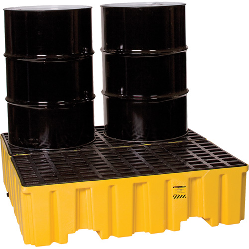 Spill Containment Pallet, 132 US gal. Spill Capacity, 51" x 52.5" x 13.75" Solutions industrielles ALPHA