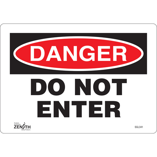 Enseigne Do Not Enter, 7" x 10", Vinyle, Anglais Solutions industrielles ALPHA
