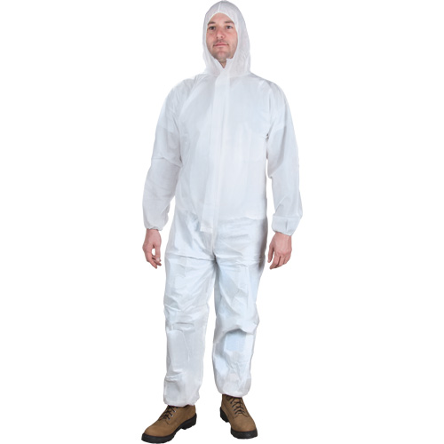 Hooded Coveralls, 2X-Large, White, Microporous Solutions industrielles ALPHA