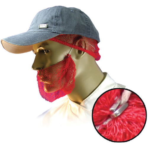 Disposable Beard Nets, Polypropylene, Red Solutions industrielles ALPHA