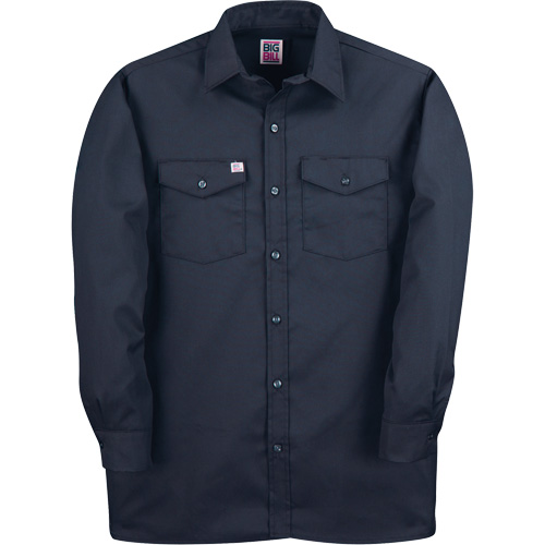 Long-Sleeved Twill Work Shirt, Men's, 4X-Large, Navy Blue Solutions industrielles ALPHA