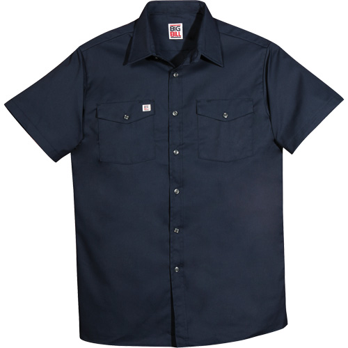 Chemise de travail &agrave; manches courtes en tissu crois&eacute;, Hommes, 4T-Grand, Bleu marine Solutions industrielles ALPHA