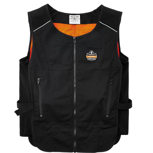 Veste de refroidissement &agrave; changement de phase l&eacute;g&egrave;re avec sachets 6260 Chill-Its, Petit/Moyen, Noir Solutions industrielles ALPHA
