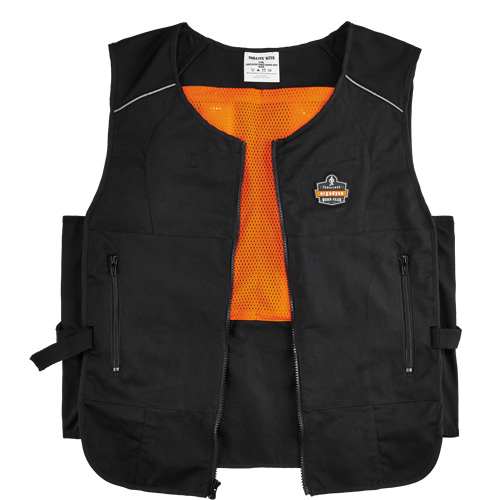 Veste de refroidissement &agrave; changement de phase l&eacute;g&egrave;re avec sachets 6260 Chill-Its, Petit/Moyen, Noir Solutions industrielles ALPHA