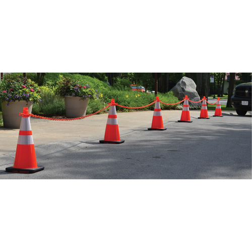 Ensemble de c&ocirc;nes de signalisation et chaînes, 36", Vert Solutions industrielles ALPHA