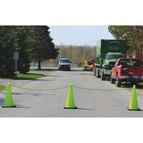 Ensemble de c&ocirc;nes de signalisation et chaînes, 36", Vert Solutions industrielles ALPHA