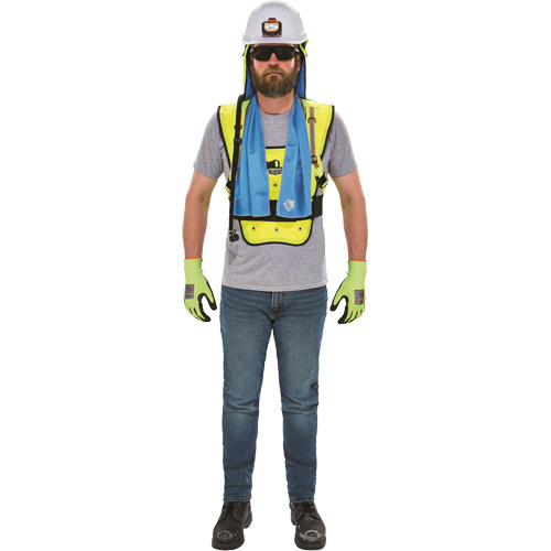 Veste refroidissante &agrave; &eacute;vaporation s&egrave;che &eacute;conomique Chill-Its 6687, Grand/T-Grand, Jaune lime haute visibilit&eacute; Solutions industrielles ALPHA