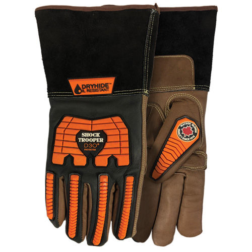 5785G Shock Trooper Gloves, X-Small, Goatskin Palm, Gauntlet Cuff Solutions industrielles ALPHA