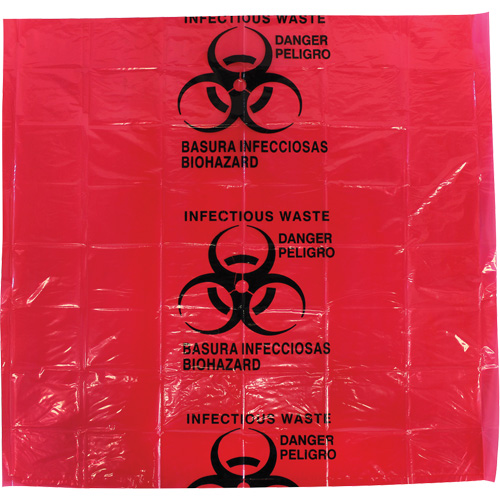 Sacs pour d&eacute;chets dangereux Dynamic, D&eacute;chets infectieux, 24" lo x 24" la, 12 microns Solutions industrielles ALPHA