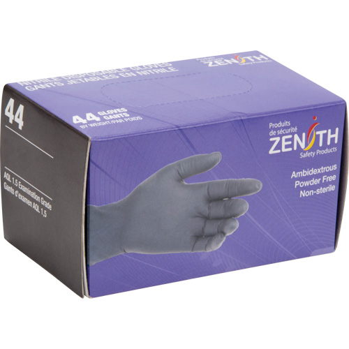 Gants jetables en paquets pour distributeur, 2T-Grand, Nitrile, 5 mils, Sans poudre, Noir Solutions industrielles ALPHA