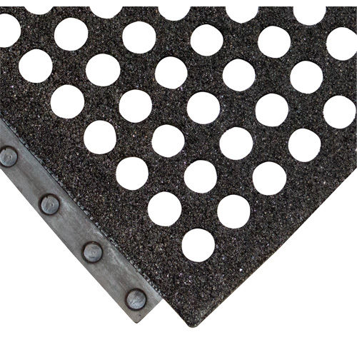 Tapis antifatigue 24/Seven Locksafe, Nid d'abeilles, 3' x 3' x 5/8", Noir, Nitrile Solutions industrielles ALPHA