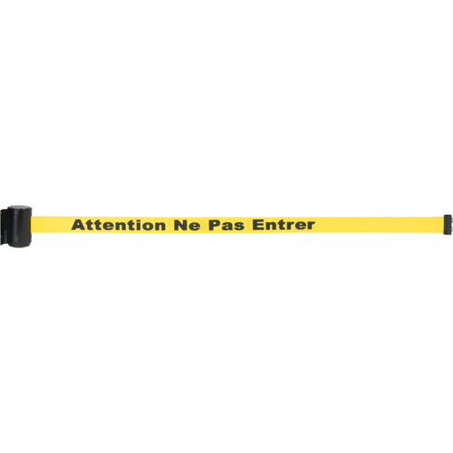 Cassette de ruban magn&eacute;tique pour barri&egrave;re de contr&ocirc;le des foules personnalis&eacute;e, Attention ne pas entrer, 7', Ruban Jaune Solutions industrielles ALPHA